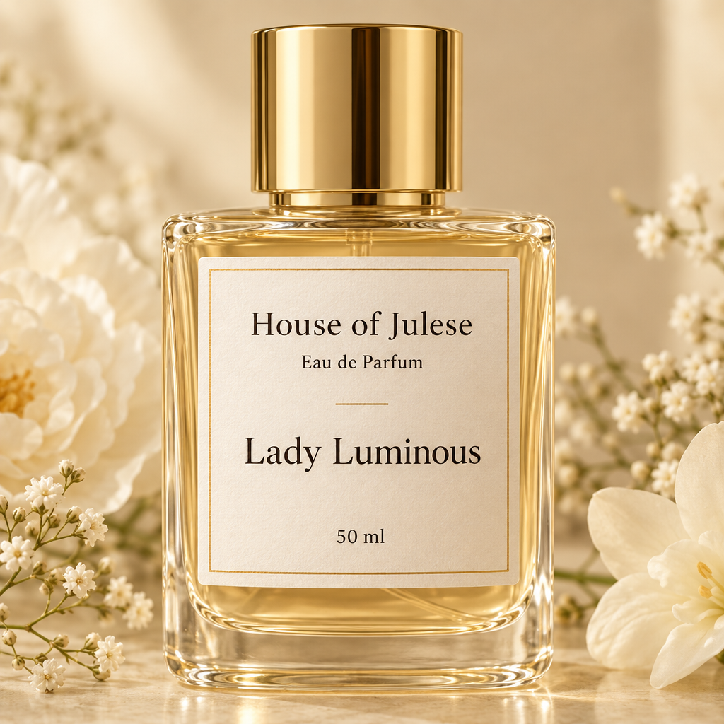 Lady Luminous bottle with reference label design