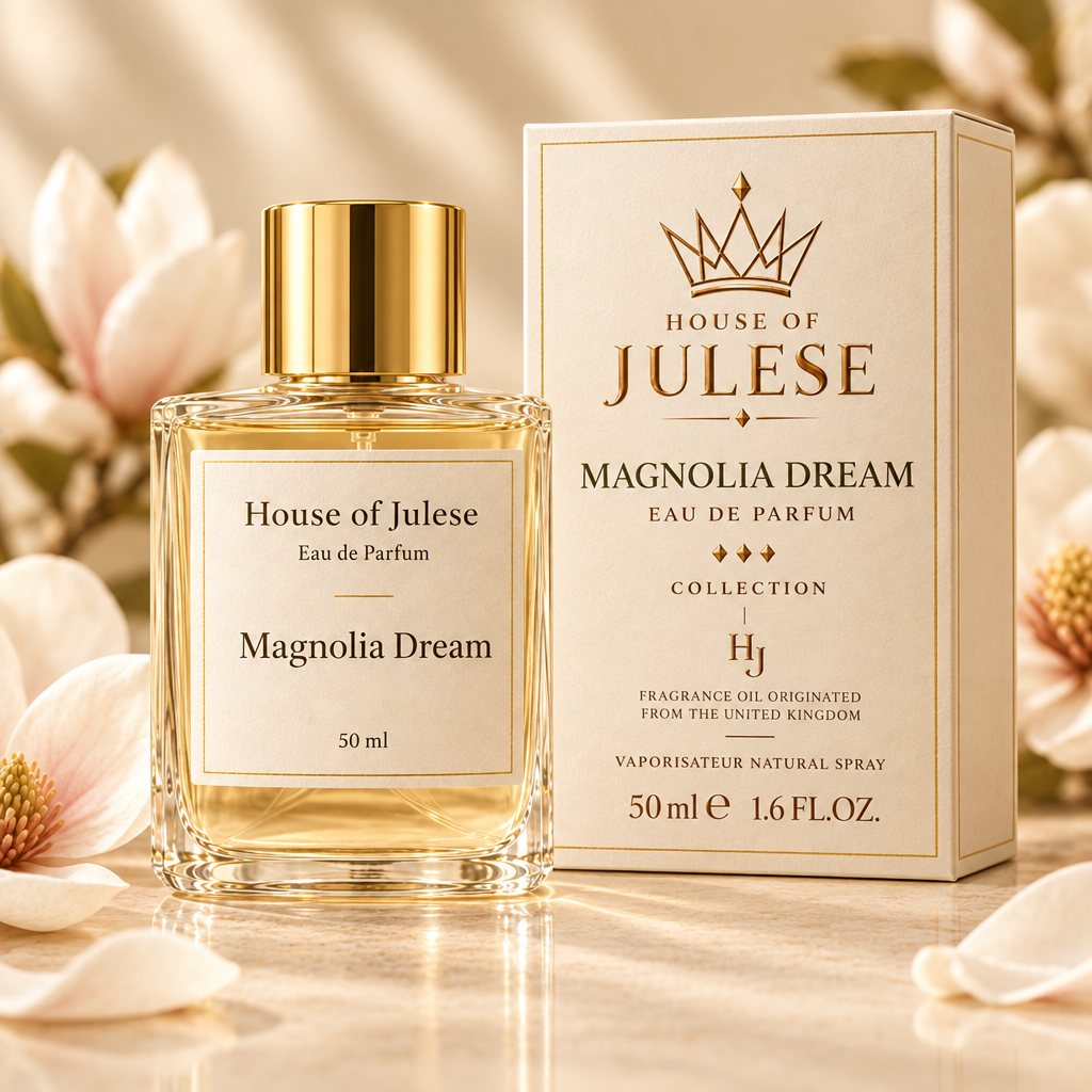 Magnolia Dream bottle and matching sample box