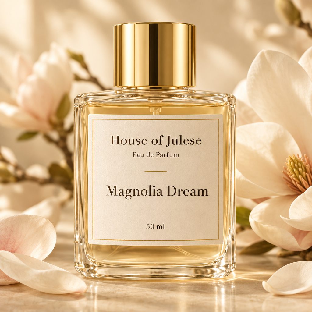 Magnolia Dream bottle with reference label design